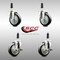 Service Caster 4 Inch 316SS Black Poly Swivel 7/8 Inch Expanding Stem Caster Brake SCC, 2PK SS316EX20S414-PPUB-BLK-2-TLB-2-78 - alternate 5